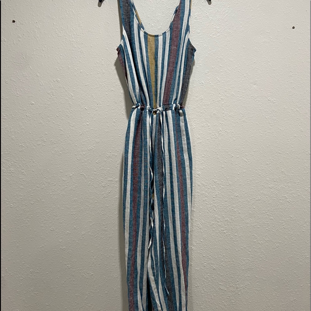 (NWT) DREW by Anthropologie Teal & Mustard Jumpsuit : Womens Small